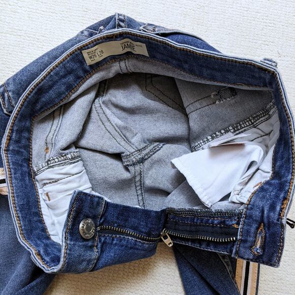 NWT TOPSHOP Moto Jamie Side Stripe Jeans W26 L28 - Picture 6 of 10